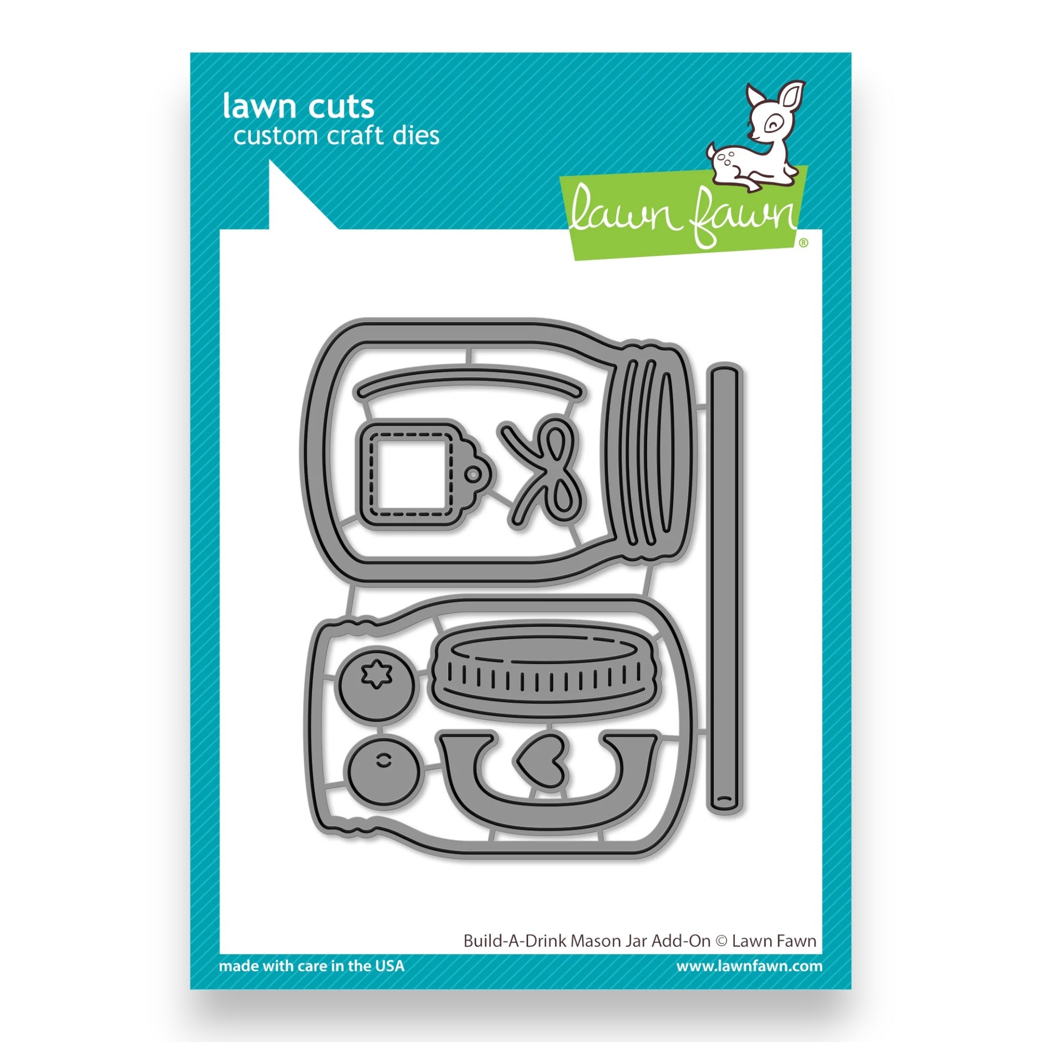 Build a drink mason jar add-on Dies by Lawn Fawn